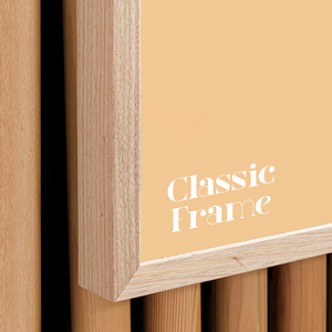 An example of the classic frame in Tasmanian oak.
