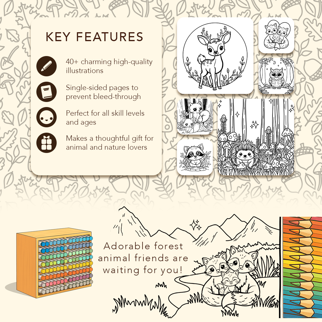 Woodland Friends Colouring Book